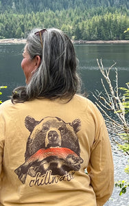 Comfort Color Long Sleeve T-Shirt - Riverside Grizzly; Multiple Colors