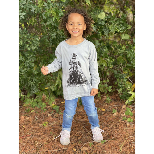 YOUTH Comfort Color Long Sleeve T-Shirt - Rawhide; Multiple Colors
