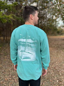 Comfort Color Long Sleeve T-Shirt - Beach Bound; Multiple Colors