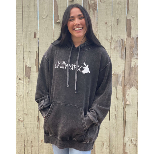 Comfort Stretch Acid Wash Hoodie Sweatshirt - Classic Kayak