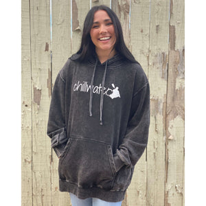 Comfort Stretch Acid Wash Hoodie Sweatshirt - Classic Kayak